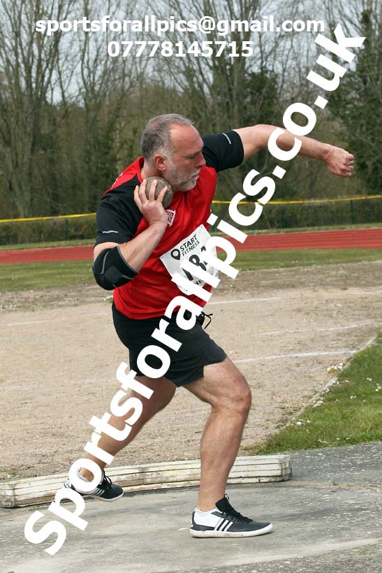 Shot putt, 2021 NECAA Open Graded Meeting, Morpeth. Photo: David T. Hewitson/Sports for All Pics
